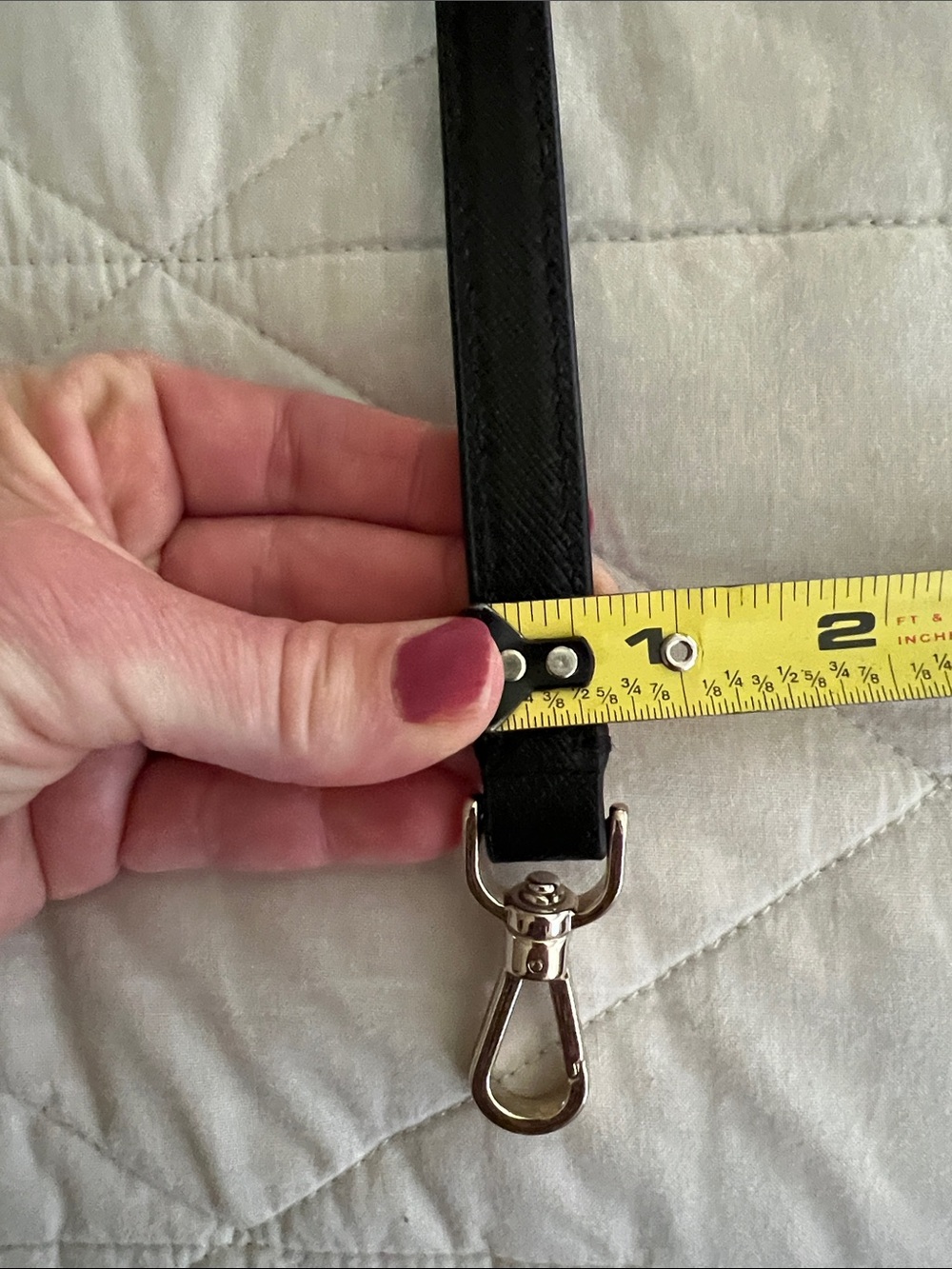 Kate Spade Black Saffiano Leather Gold Hardware Replacement Strap Authentic - Picture 10 of 16